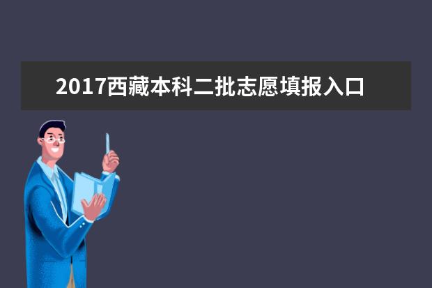 2017西藏本科二批志愿填报入口