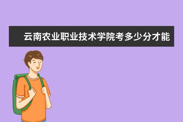 云南农业职业技术学院考多少分才能上