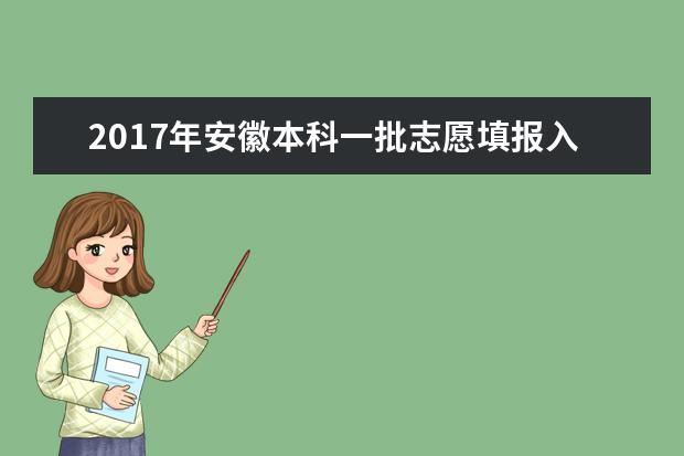 2017年安徽本科一批志愿填报入口