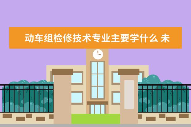 动车组检修技术专业主要学什么 未来从事什么工作