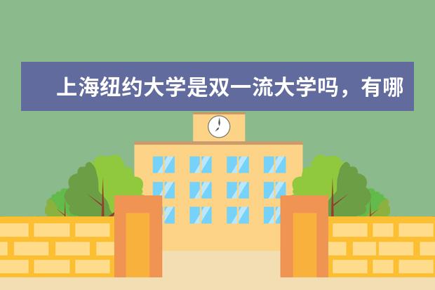 上海纽约大学是双一流大学吗，有哪些双一流学科？