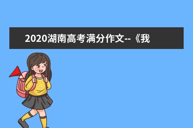 2020湖南高考满分作文--《我是你的眼睛》