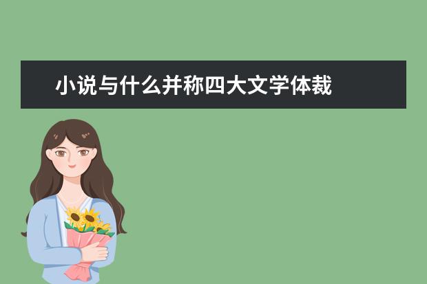 小说与什么并称四大文学体裁