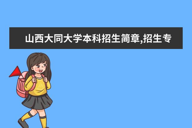 山西大同大学本科招生简章,招生专业