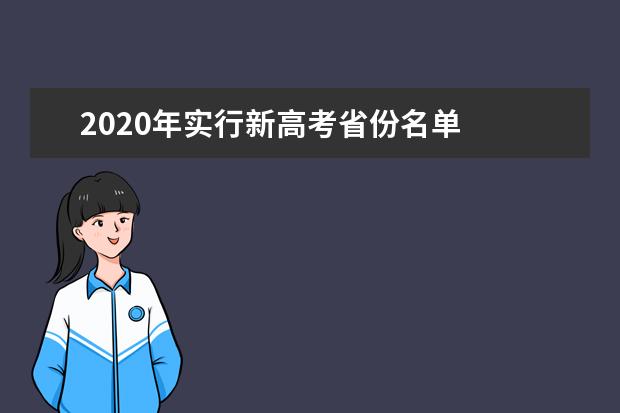 2020年实行新高考省份名单