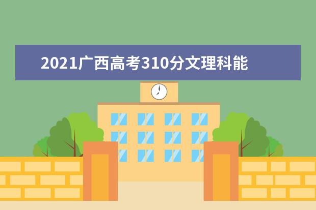 2021广西高考310分文理科能上什么大学