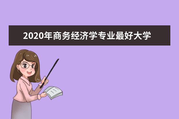 2020年商务经济学专业最好大学排名