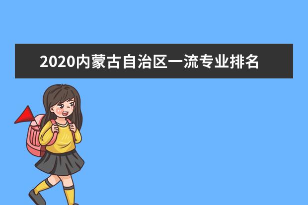 2020内蒙古自治区一流专业排名