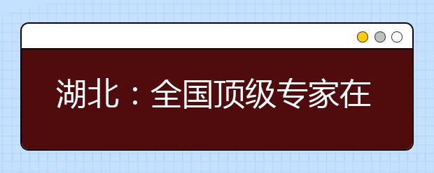 湖北：全国顶级专家在汉纵论新高考