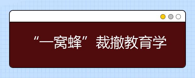 “一窝蜂”裁撤教育学科不理性