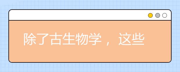 除了古生物学， 这些“小众”专业 也自带神秘光环