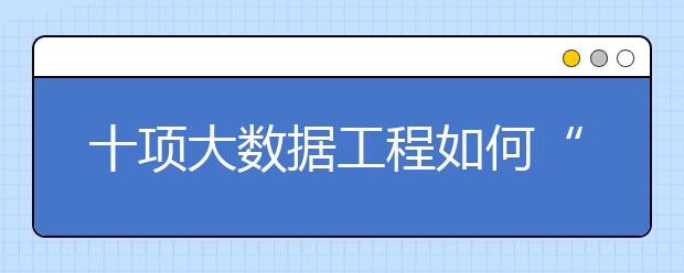 十项大数据工程如何“数据强国”?