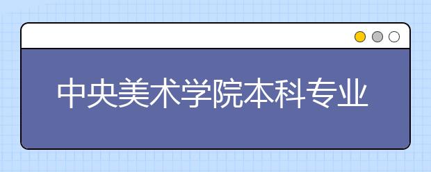 中央美术学院本科专业3月5日开考