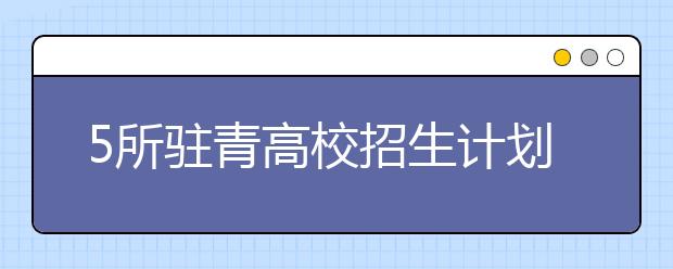 5所驻青高校招生计划公布 家门口上大学门槛没降