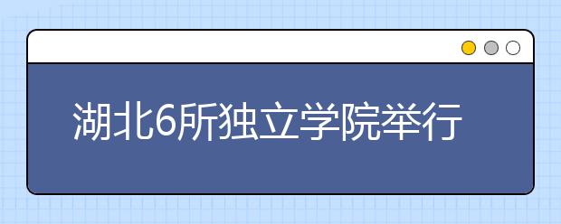 湖北6所独立学院举行联合艺考“抱团取暖”