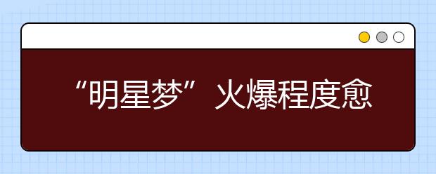 “明星梦”火爆程度愈演愈烈 上戏北京招生遇大年