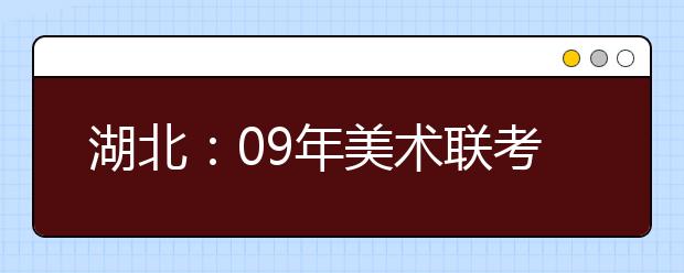 湖北：09年美术联考落幕 专家评价试题难于去年