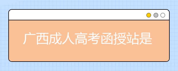 广西成人高考函授站是什么？通过函授站报名的优势。