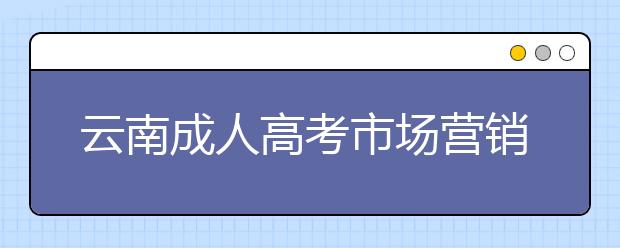 云南成人高考市场营销专业就业前景怎么样