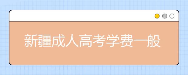 新疆成人高考学费一般多少钱？