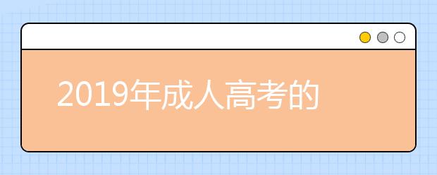 2019年成人高考的热门专业有哪些?