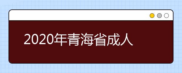 2020年青海省成人高考报名官方网站汇总