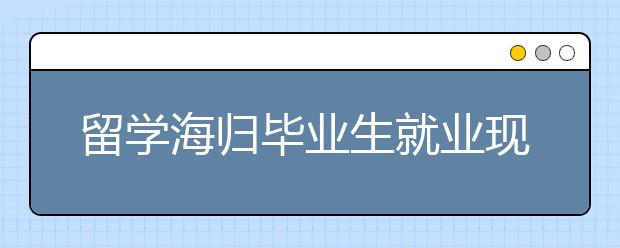 留学海归毕业生就业现状分析