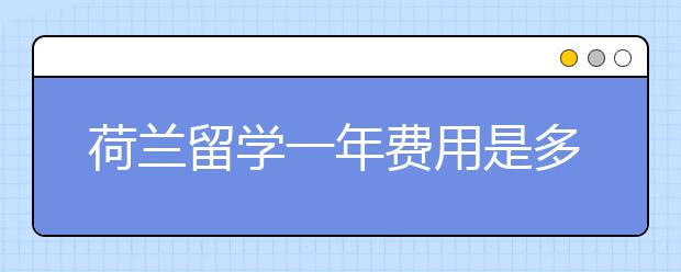 荷兰留学一年费用是多少？