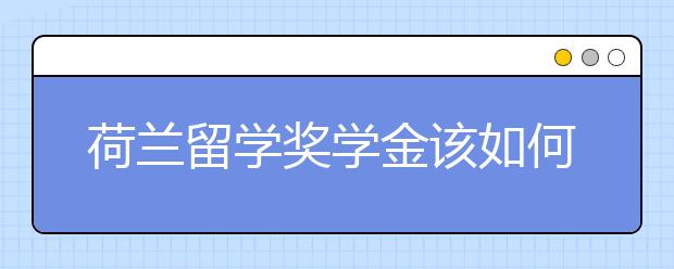 荷兰留学奖学金该如何申请？