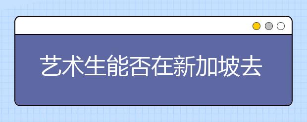 艺术生能否在新加坡去留学