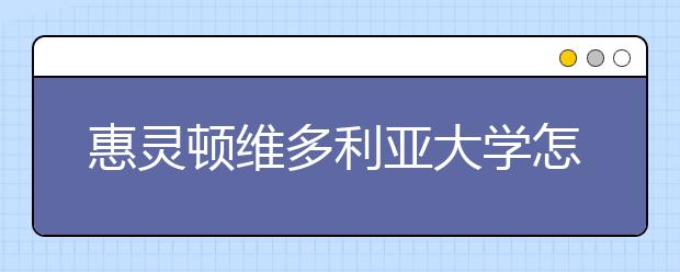 惠灵顿维多利亚大学怎么样