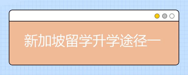 新加坡留学升学途径一览表 怎样才能顺利入读新加坡名校