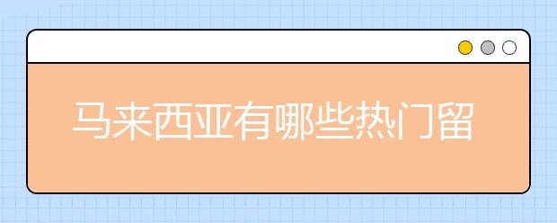 马来西亚有哪些热门留学专业