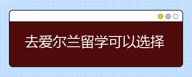 去爱尔兰留学可以选择的热门专业有什么？