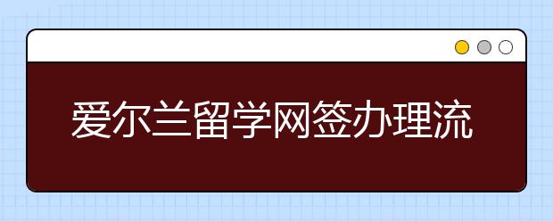 爱尔兰留学网签办理流程一览