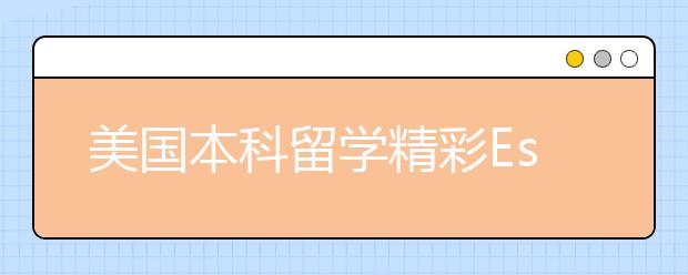 美国本科留学精彩Essay写作