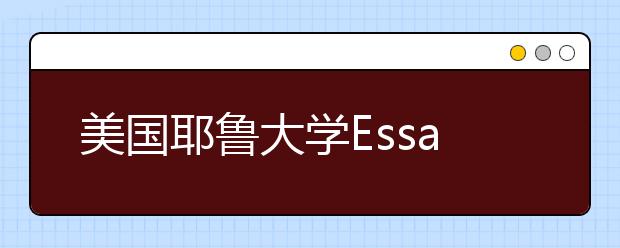 美国耶鲁大学Essay命题和解答