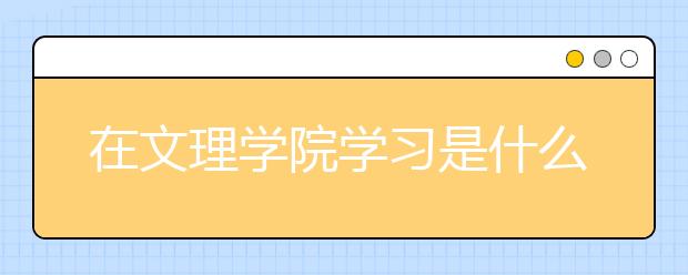 在文理学院学习是什么感觉?