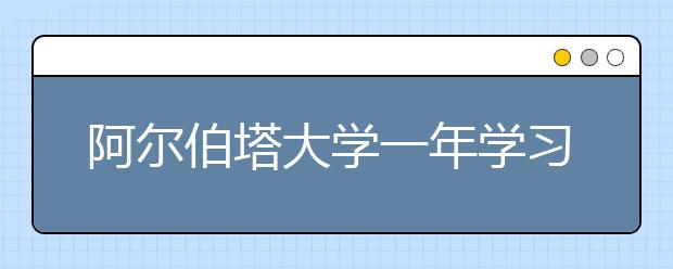 阿尔伯塔大学一年学习总费用是多少？