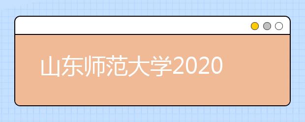 山东师范大学2020年承认各省美术统考成绩