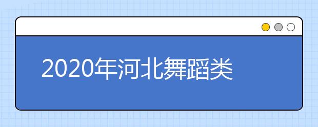 2020年河北舞蹈类专业统考大纲和说明