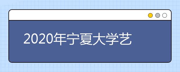 2020年宁夏大学艺术类本科分省分专业拟招生计划