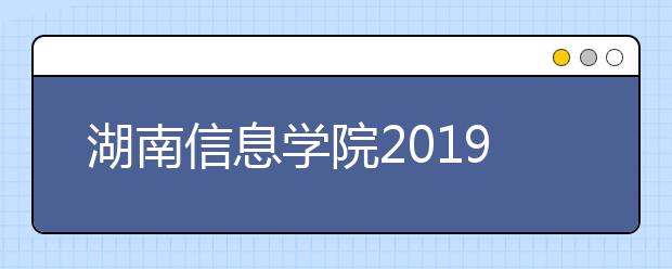 湖南信息学院2019年艺术类分省招生计划