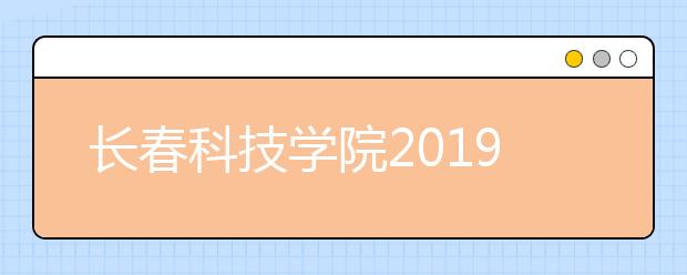 长春科技学院2019年艺术类分省招生计划