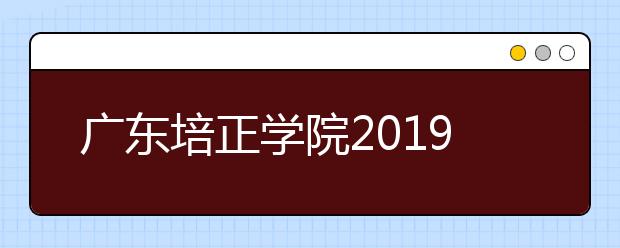 广东培正学院2019年艺术类招生计划