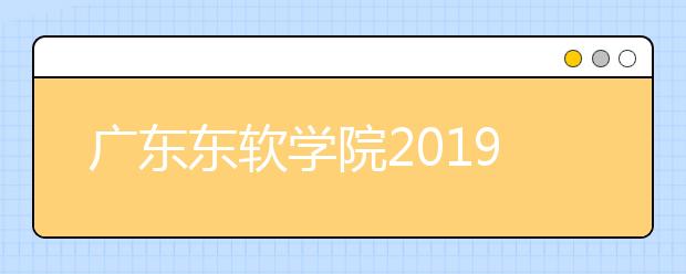 广东东软学院2019年艺术类分省招生计划