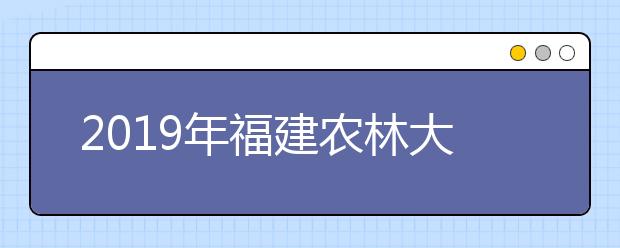 2019年福建农林大学美术类本科专业录取分数线