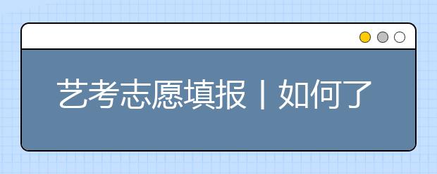 艺考志愿填报丨如何了解院校、选择院校?