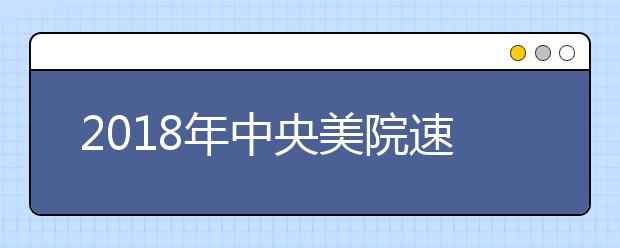 2018年中央美院速写高分试卷