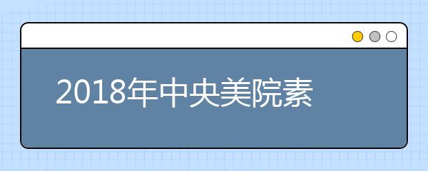 2018年中央美院素描高分试卷